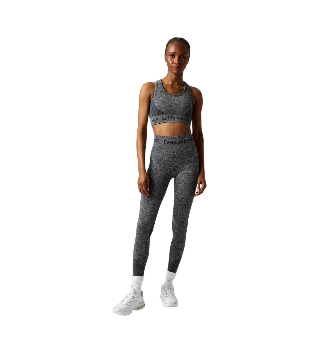 Legging Motif/style Sans Coutures Femme Charbon Chiné Everlast-1