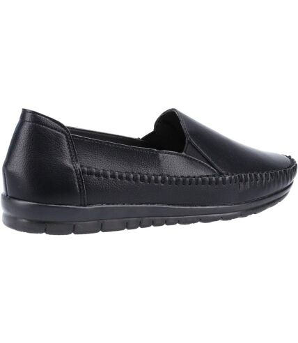 Fleet & Foster Womens/Ladies Shirley Leather Loafers (Black) - UTFS7818