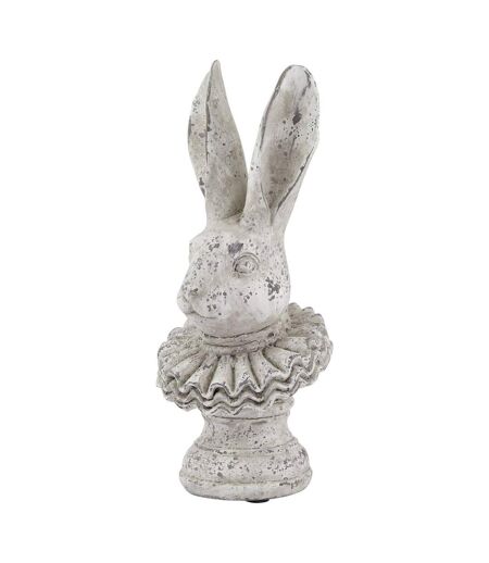 Stone effect ruffle hare ornament one size grey Hill Interiors