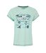 Womens/ladies beach run printed slub t-shirt seafoam Weird Fish-1
