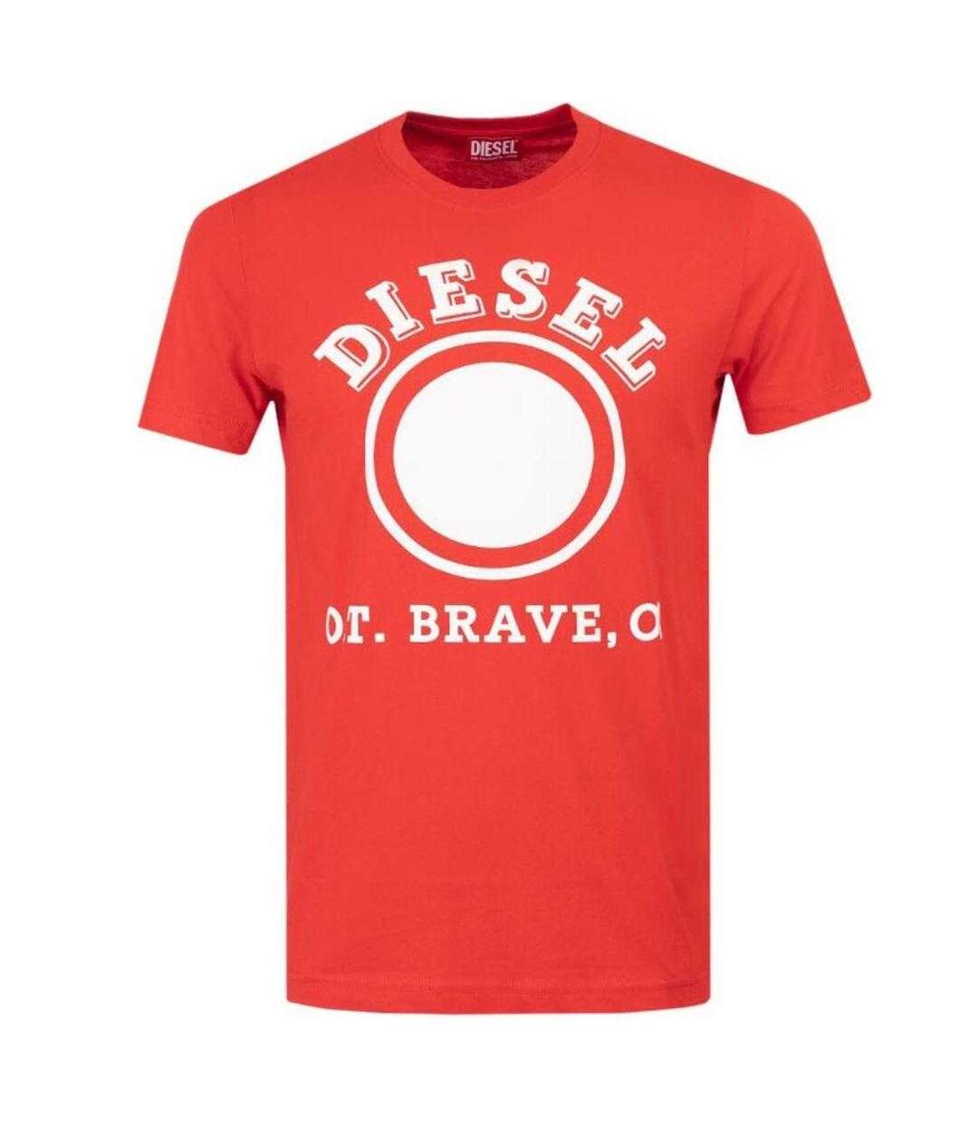 T-shirt Motif/style Universitaire Adulte Rouge Diesel-1