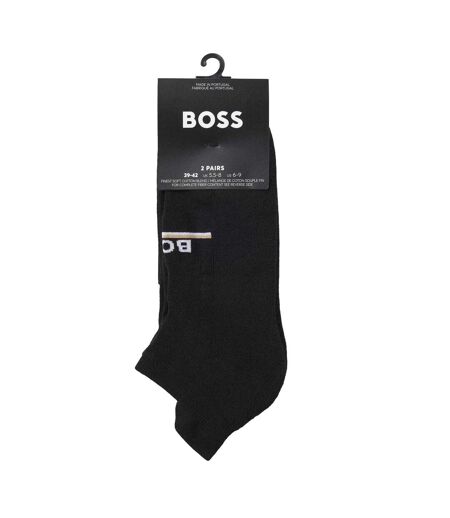 Pack Of 2  Mens Iconic Trainer Socks  Black Boss