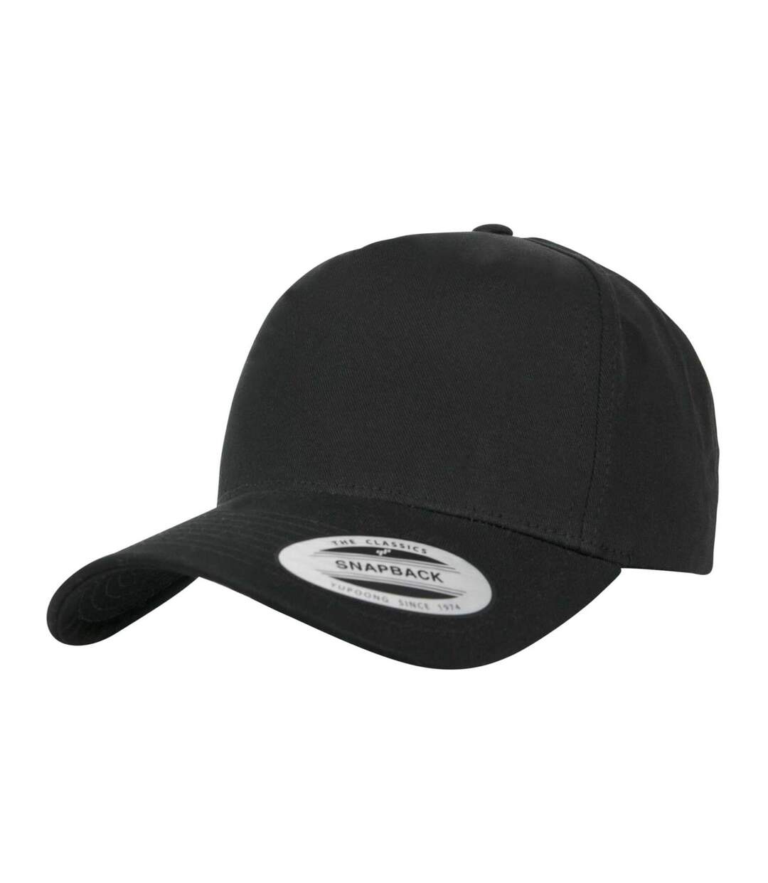 Casquette De Baseball Motif/style 5 Panneaux Classic Noir Flexfit-1