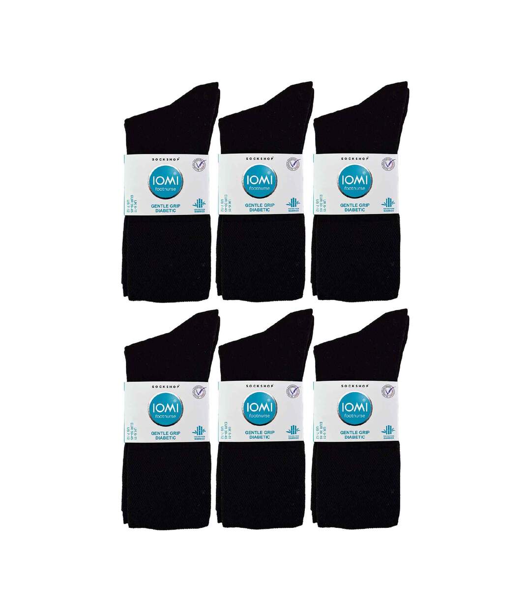 2 Pack Mens Diabetic Bamboo Extra Wide NON ELASTIC Socks-2