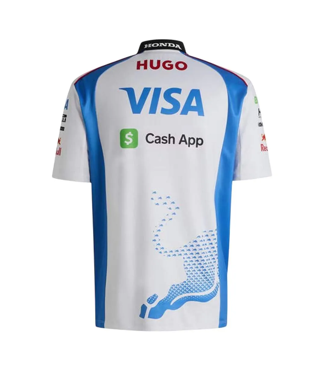 Mens Vcarb Red Bull Polyester Polo Shirt White Hugo-3