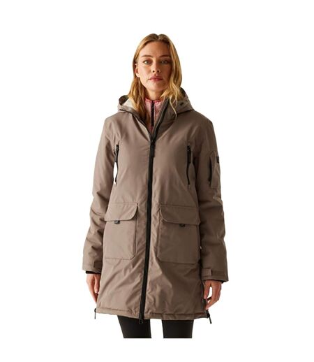 Veste Imperméable Gwynn Femme Moka Blanc Cassé Regatta