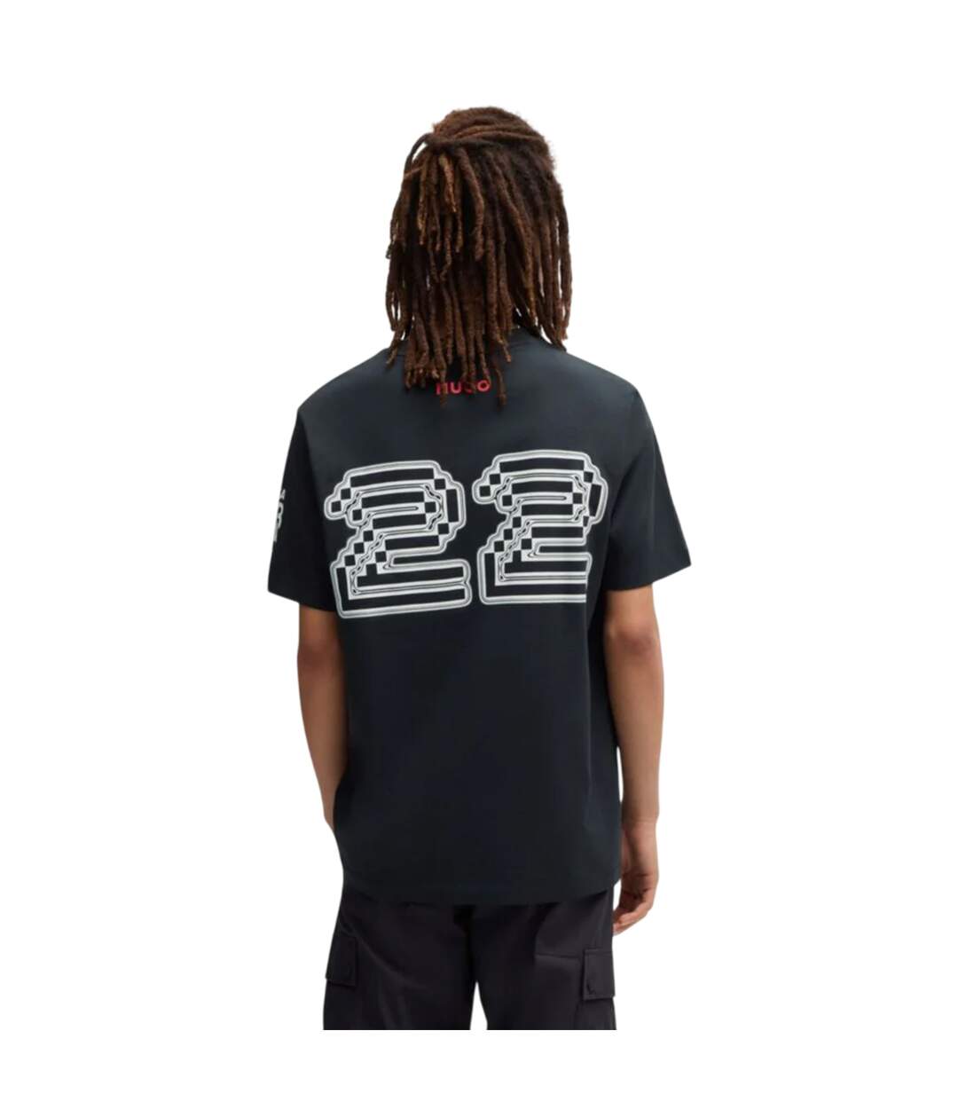 Mens Tsunoda Crew Neck Regular T-shirt Black Hugo-3