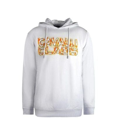 Sweat À Capuche Motif/style Logo En Feu Homme Blanc Cavalli Class