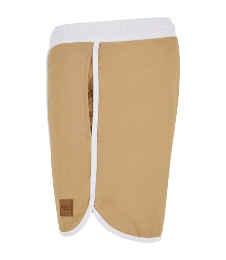 Short De Bain Motif/style Rétro Homme Blanc Beige Urban Classics