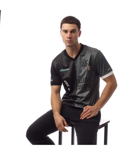 Mens Footpatrol Monogram Game Football Jersey Black Mizuno