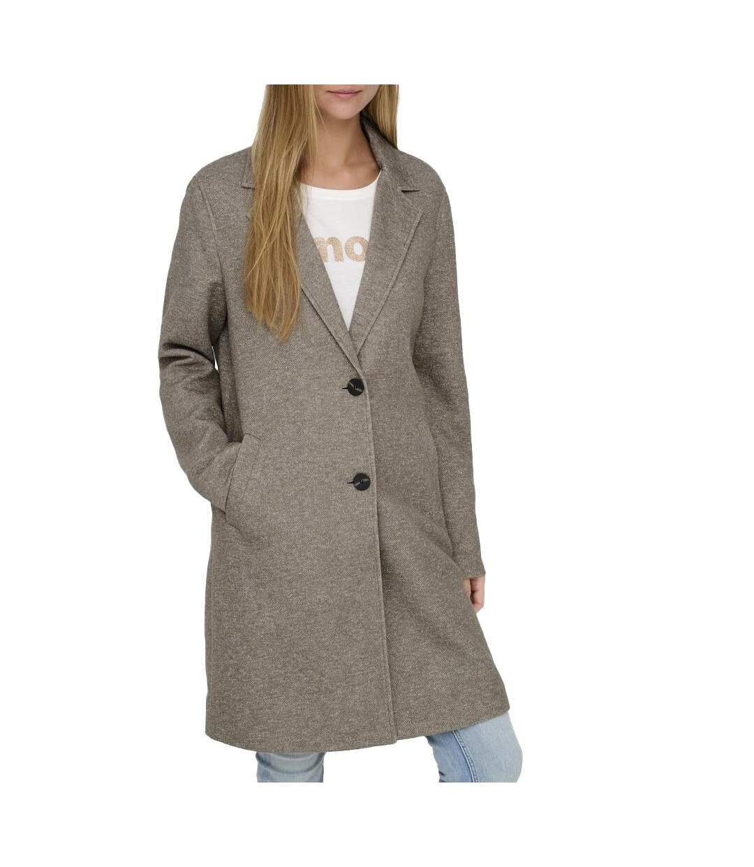Manteau beige femme only sedona-1
