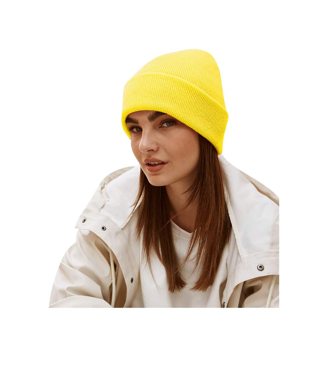 Bonnet À Manchettes Original Pour Adultes, Unisexe Jaune Beechfield-1