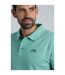 Mens miles pique organic polo shirt aqua marine Weird Fish-4
