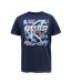 Mens D555 Prestwick Florida Floral Kingsize T-shirt Navy Duke-2