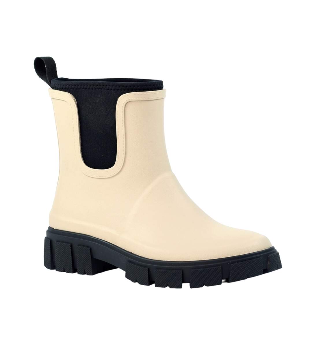 Bottes de pluie lake femme blanc cassé Lazy Dogz-1