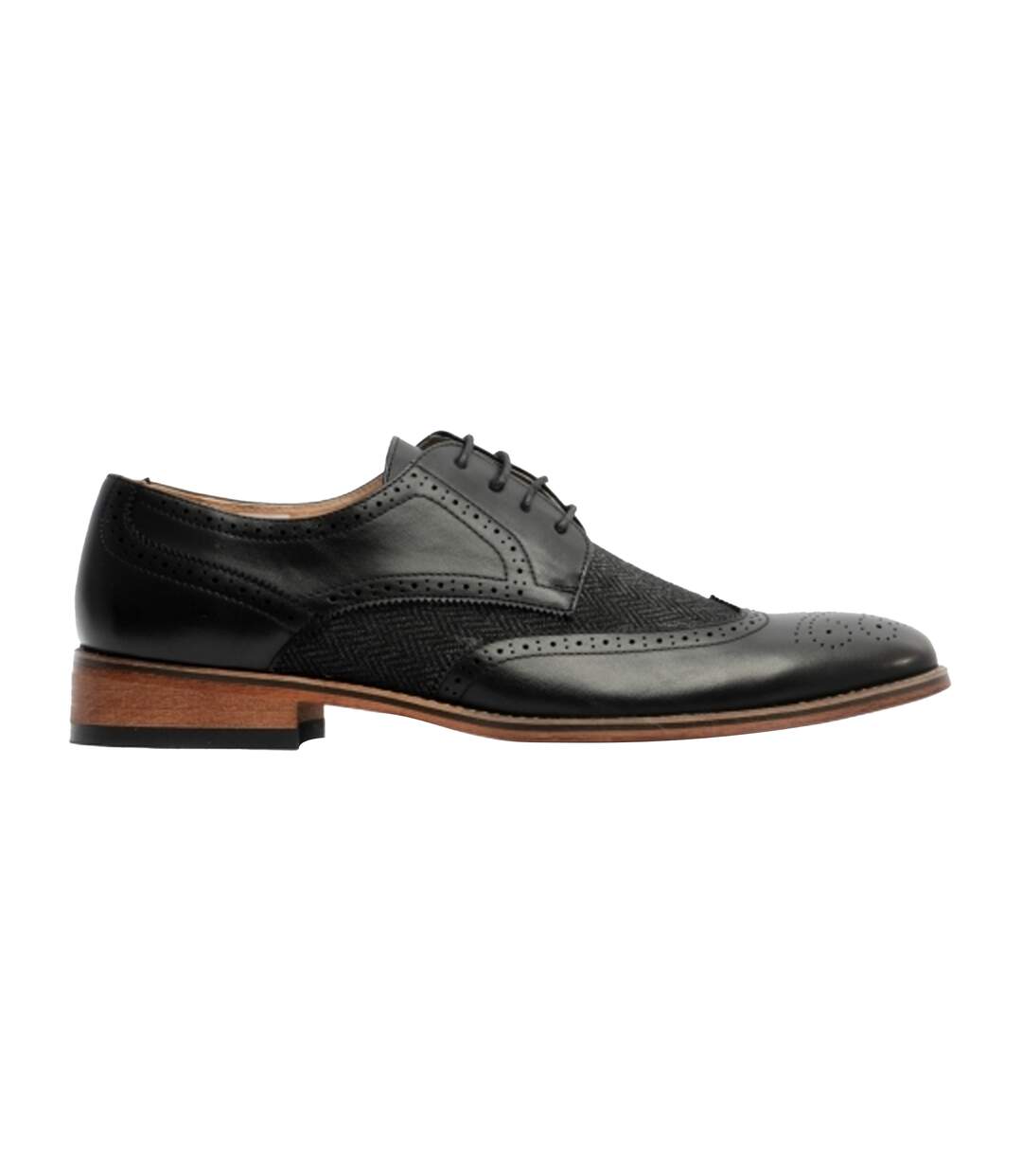 Chaussures brogues homme noir Goor-3