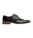 Goor Mens 4 Eye Leather Lined Brogue Gibson Shoe (Black)