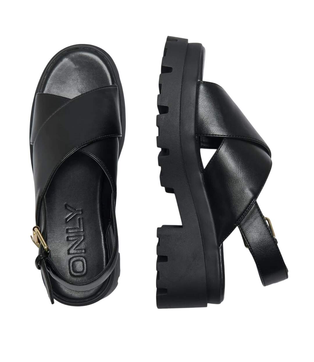 Womens/ladies onldoja 10 sandals black Only-4