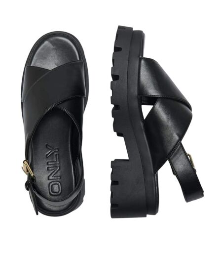 Womens/ladies onldoja 10 sandals black Only