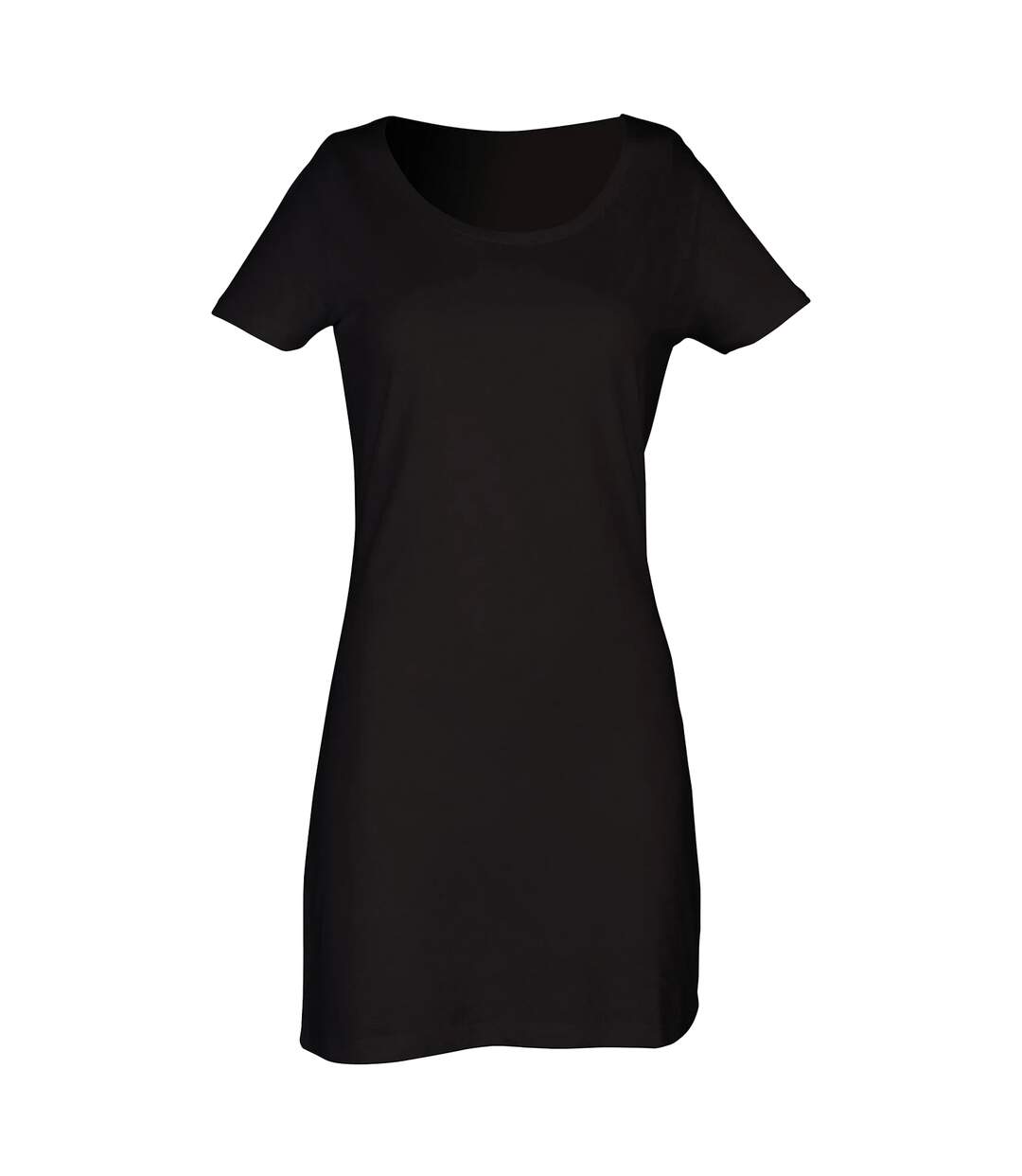 Robe T-shirt Motif/style Uni Femme Noir SF-2