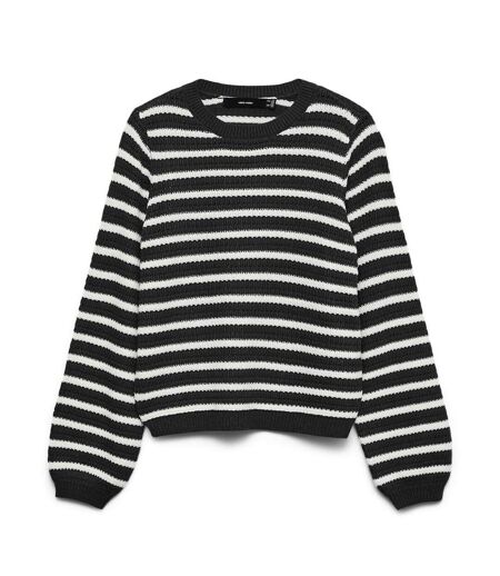 Pull noir/blanc femme vero moda gorgeous