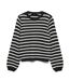 Pull noir/blanc femme vero moda gorgeous-1