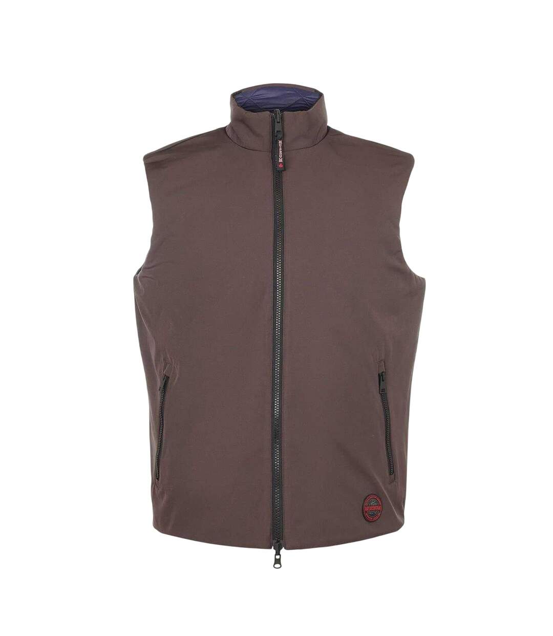 Veste Sans Manches Sans Manches Motif/style Uni Homme Marron Bleu Marine Museum-1