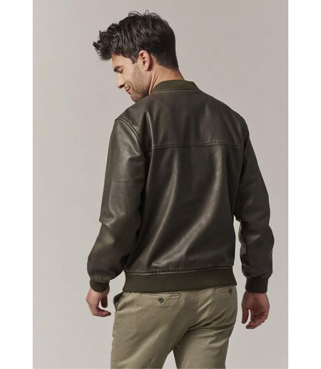 Blouson en simili cuir, au style rock et classique, pour homme GARET