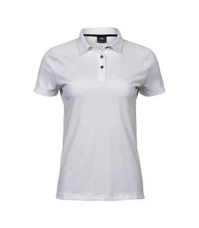 Womens/ladies Luxury Sport Polo Shirt White Tee Jays