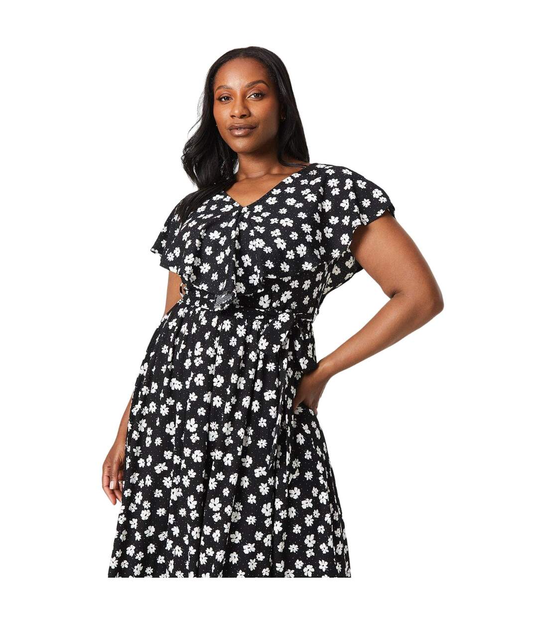 Robe mi-longue femme monochrome Dorothy Perkins-4