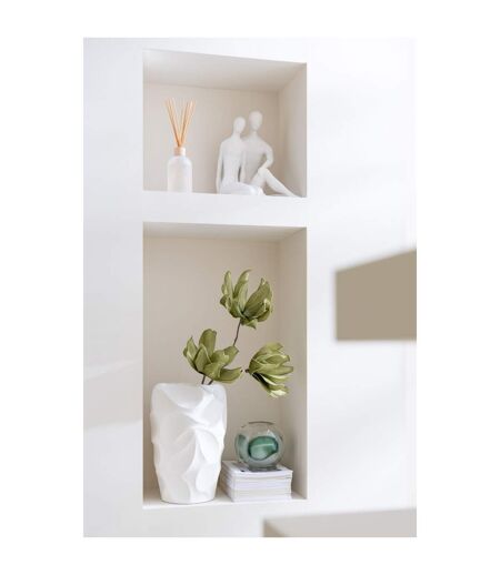 Vase Design en Argile Mirena 43cm Blanc