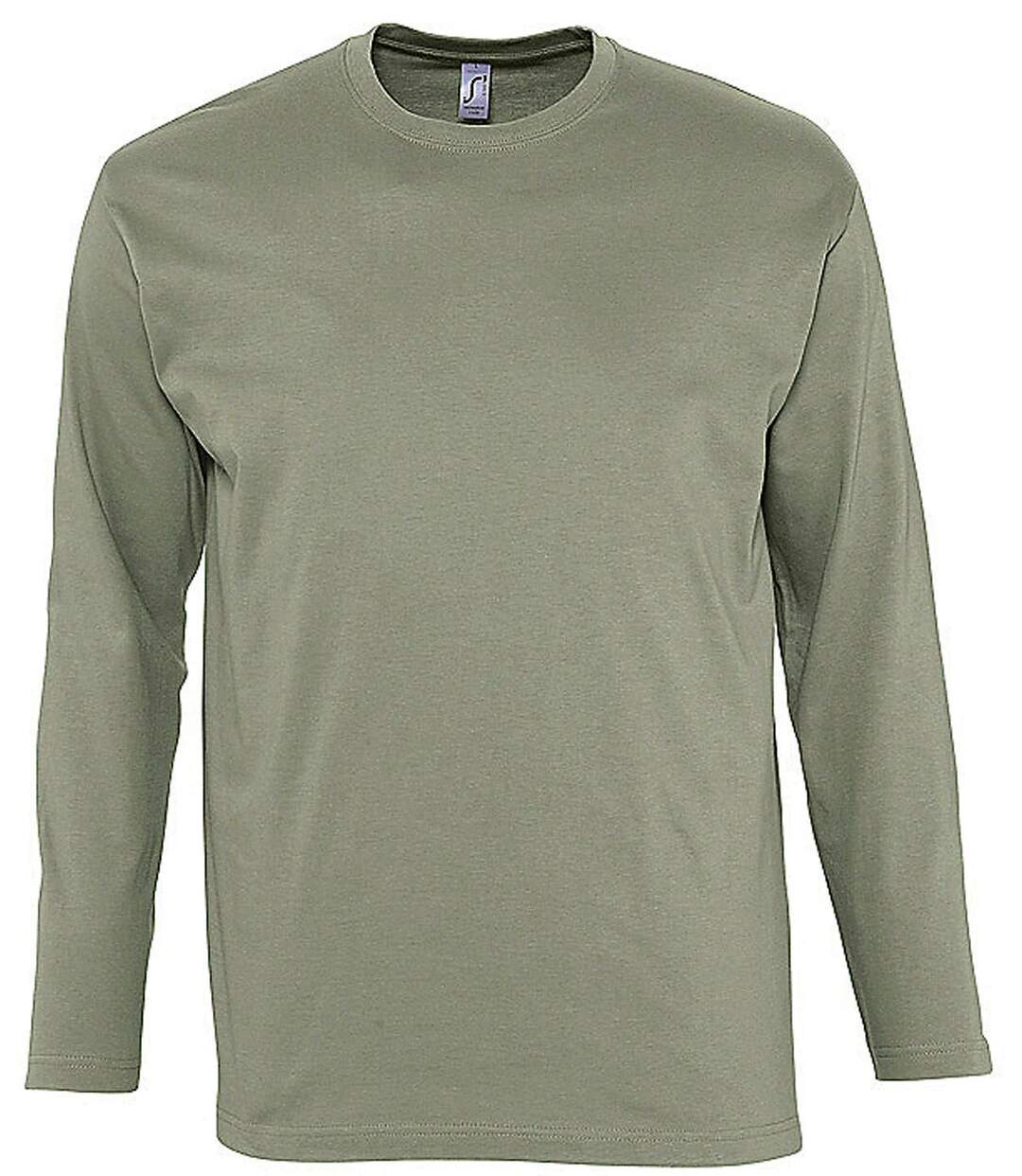 T-shirt manches longues HOMME - 11420 - vert kaki-2