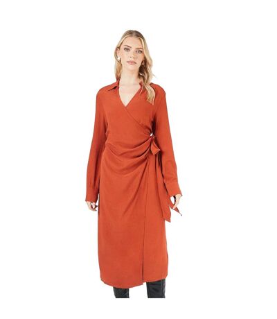 Robe portefeuille femme rouille Principles