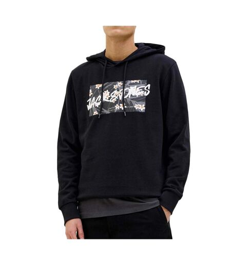 Sweat à capuche noir homme jack & jones hawaii - l