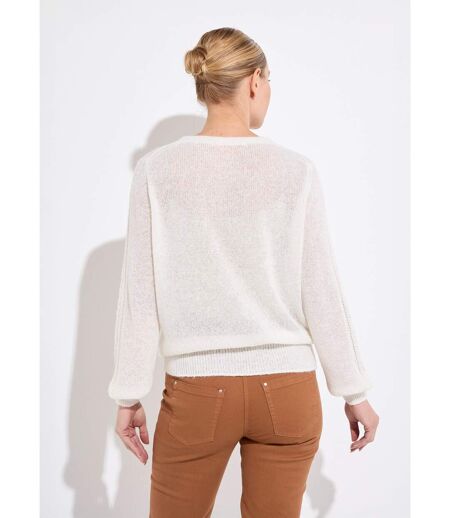 Pull doux cache-coeur avec alpaga et mohair