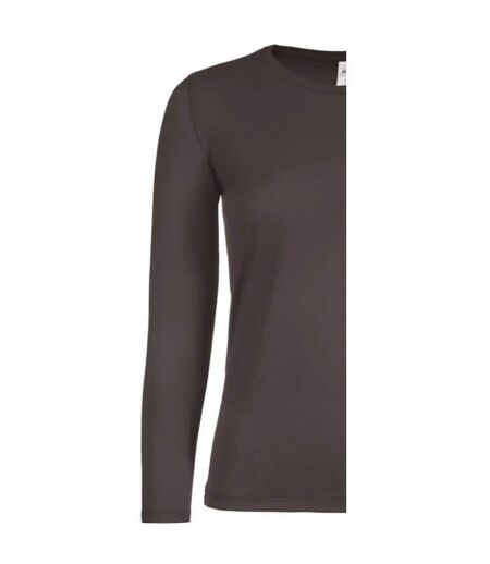 T-shirt Manches Longues #e150 Femme Marron B&C