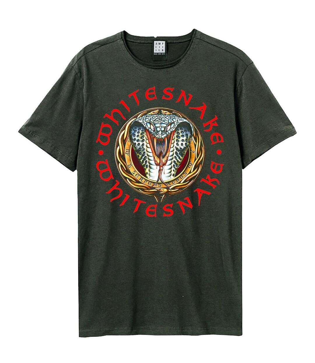 T-shirt Donnington Snake Adulte Charbon Amplified-1