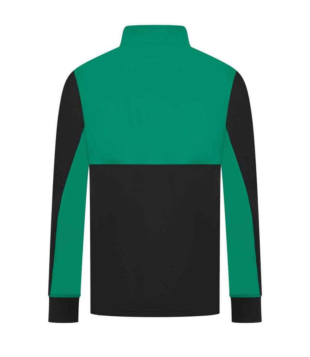 Mens quarter zip track top black/emerald Finden & Hales-2