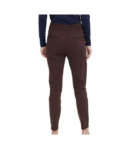 Pantalon Fluide Marron Femme Meva - S-L30