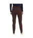 Pantalon Fluide Marron Femme Meva - S-L30