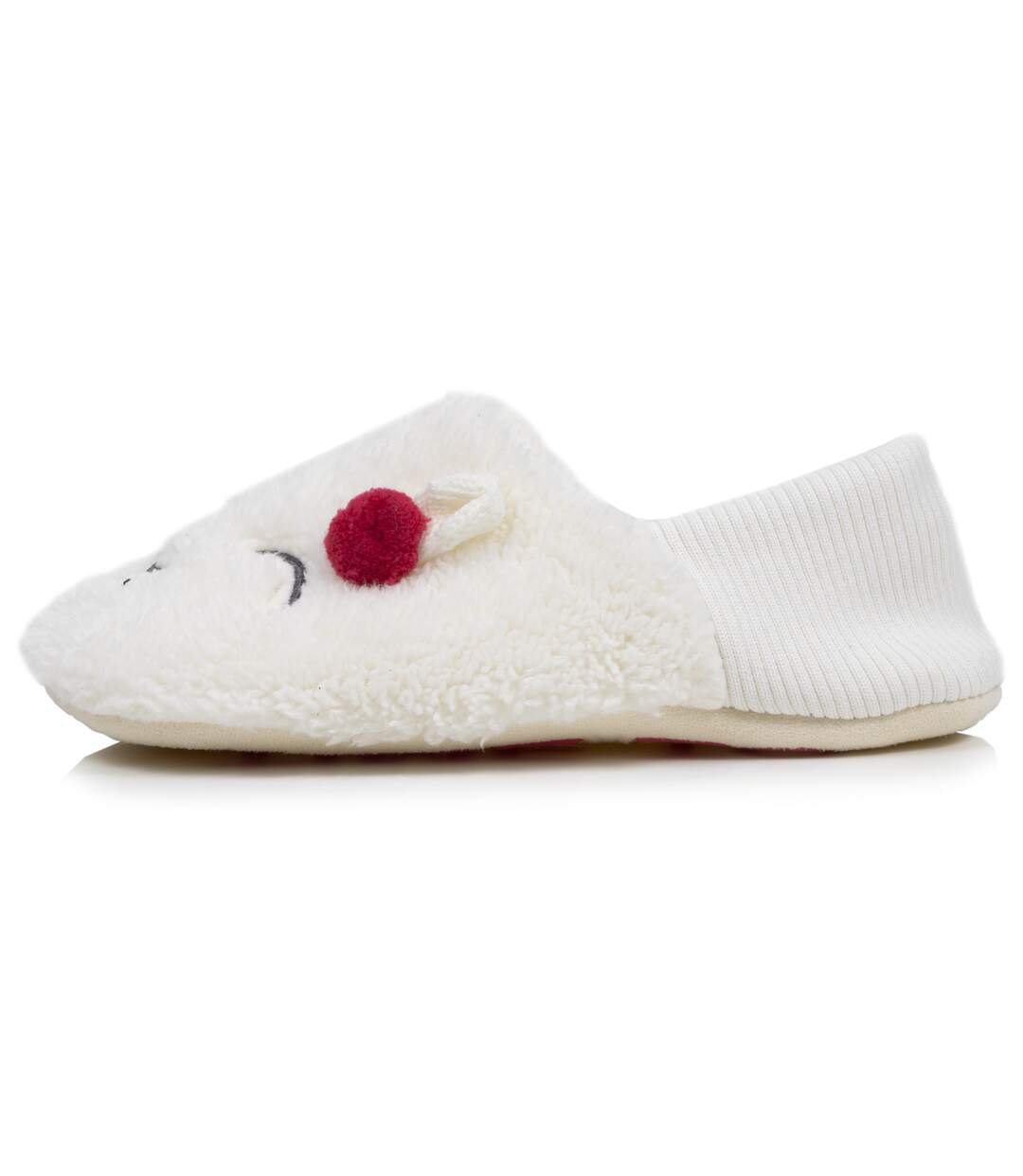 Isotoner Chaussettes d'intérieur femme sherpa, picots antidérapants-3
