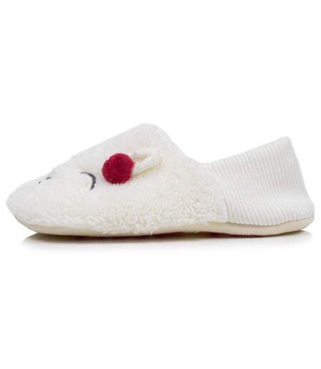 Isotoner Chaussettes d'intérieur femme sherpa, picots antidérapants