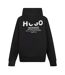 Mens Logo Cotton Overhead Relaxed Fit Hoodie Black Hugo-2