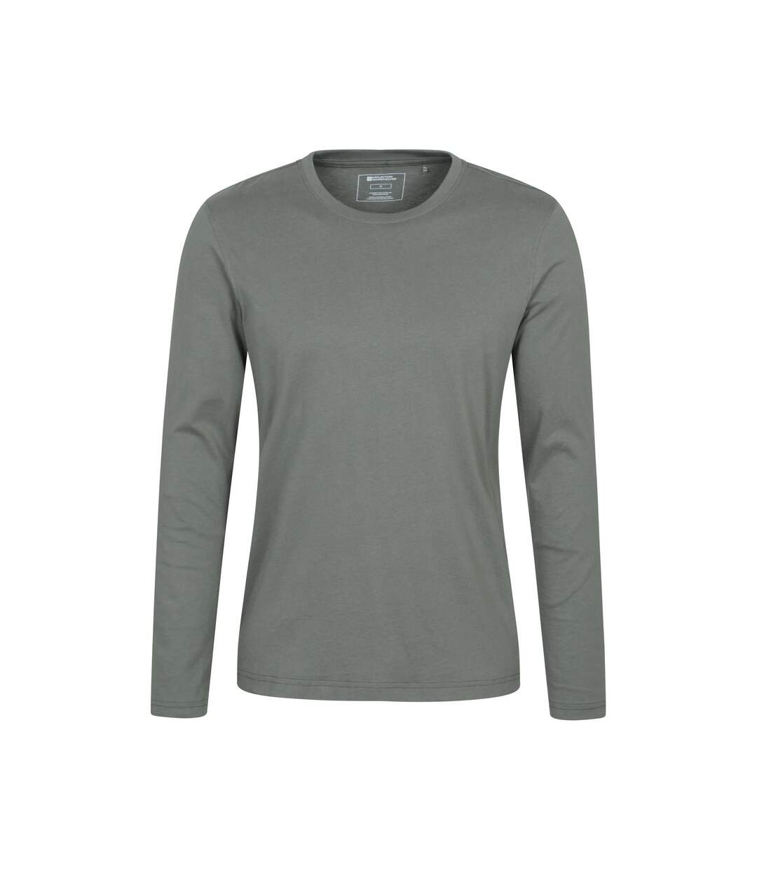 Mens flint crew neck long-sleeved t-shirt green Mountain Warehouse-1