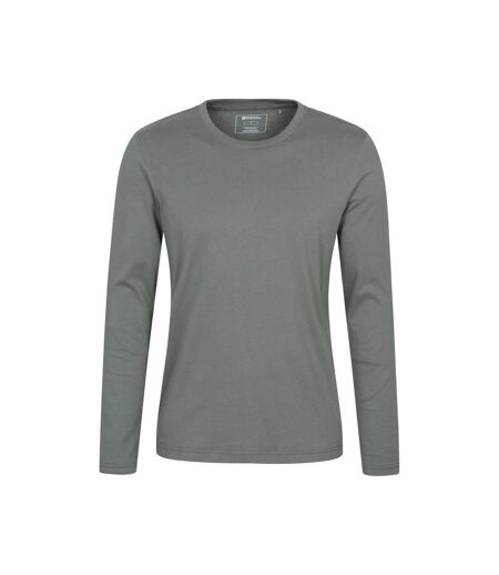 Mens flint crew neck long-sleeved t-shirt green Mountain Warehouse
