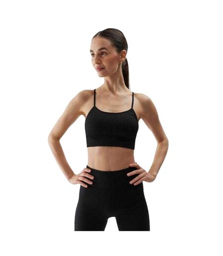 Brassière De Sport Style Uni Femme Noir 4F
