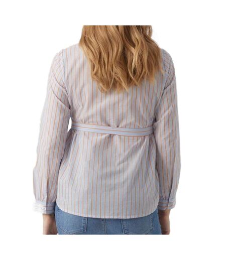Blouse de grossesse bleu/orange femme mamalicious cabana