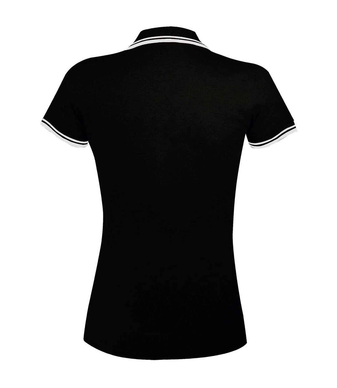 Polo manches courtes pasadena femme noir/blanc SOLS