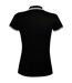 SOLS Womens/Ladies Pasadena Tipped Short Sleeve Pique Polo Shirt (Black/White) - UTPC2432