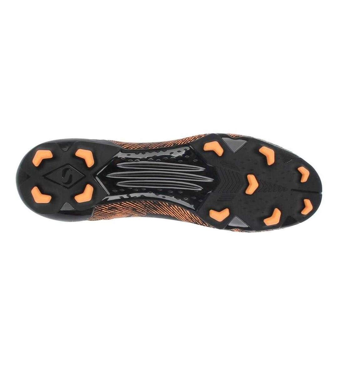 Chaussures De Foot Pour Terrain Ferme Motif/style À Rayures Homme Noir Orange Sondico-4